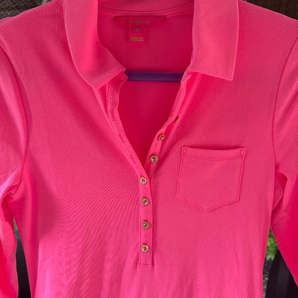 Lilly Pulitzer Pink Polo Dress Size Small